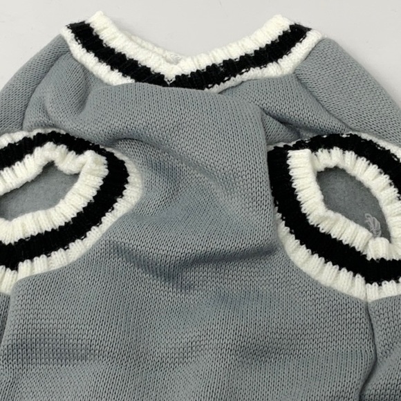 NEW in package light gray preppy look dog sweater, size Large - Picture 2 of 5